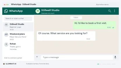 WhatsApp automation illustrative interface